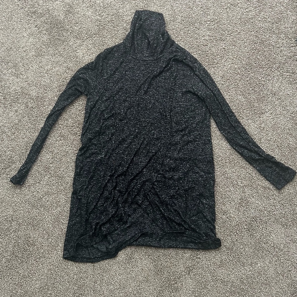 Women's Charcoal Seraphine Nursing Turtleneck Sweater Tunic